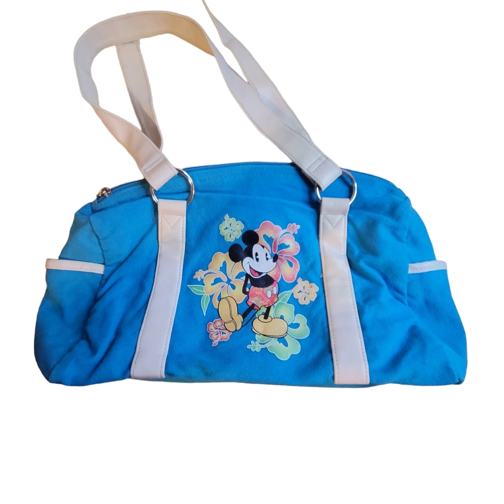 DISNEY Mickey Mouse Vintage Blue Floral Bag